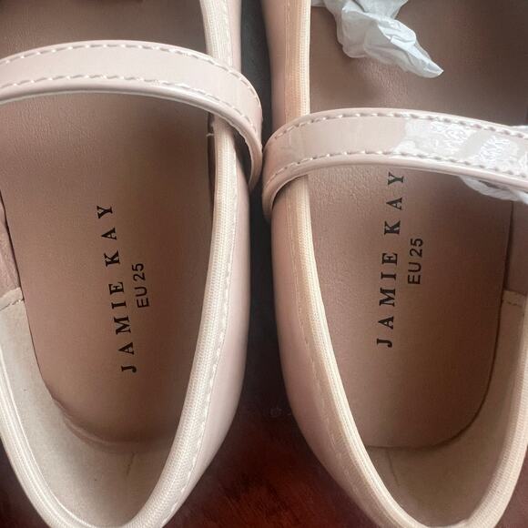 NIB Jamie Kay EU 25 (8.5/9T) Ballet Flat Patent Color Baby Soft Pink Coquette - Picture 5 of 10